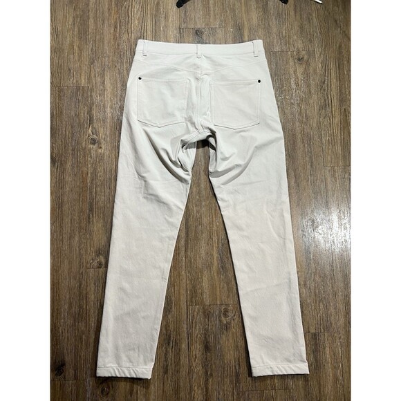 Western Rise Pants Mens 33 Gray 5 Pocket Diversion Stretch Canvas Chino 33x32 - Picture 9 of 11